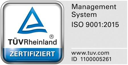 TÜV Rheinland ISO 9001:2015